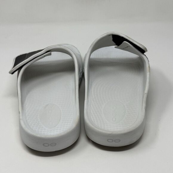Oofos Ooahh Sport Flex Recovery Slide Sandals Mens 10 White Black Comfort main image 10